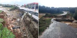 Yol çöktü, köprü yıkıldı