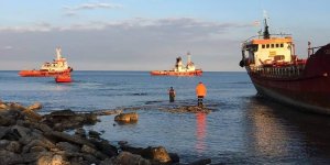 Karaya oturan gemi kurtarıldı