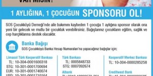 SOS'den Çocuk Sponsorluğu Kampanyası