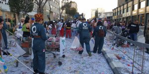 Limasol sokaklarından ger dönüşüm için 3 ton