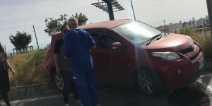 Orta refüje çarptı