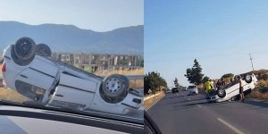 Salon araç ATV’ye çarptı: 2 hafif yaralı