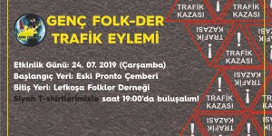 Genç FOLK-DER güvenli trafik için yürüyecek