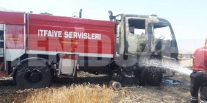 İtfaiye aracı da yandı