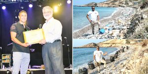 Çöpleri tek başına toplayan gence “İyilik Lideri” ödülü