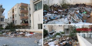 Arazide bulunan çöpler alev aldı