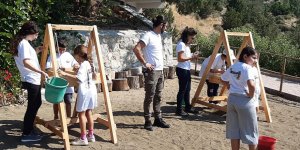 Taşkent Doğa Parkı’nda  imitasyon kazı yaptılar