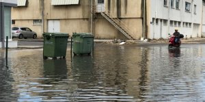 Mağusa'da yollar sular altında