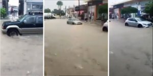 İskele sağanağa teslim