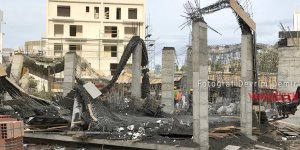 Okul inşaatı  ÇÖKTÜ