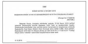 Tatar'a 2 günlük gezi için 3 bin Euro ‘yolluk’