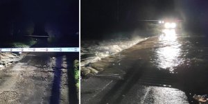 Eski Güzelyurt - Akdeniz yolunda su taşkını