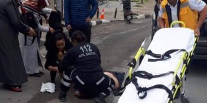 Hastane önünde yayaya çarptı