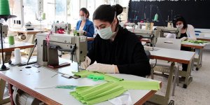 Meslek liseleri maske üretiyor