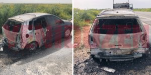 Kendi aracını yaktı