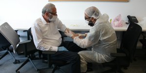 Girne Belediyesi çalışanlarına Covid-19 testi yapıldı