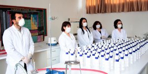 Mağusa TMK dezenfektan üretimine başladı