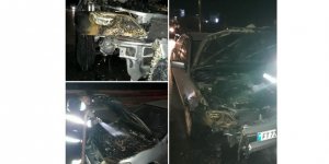 Lefkoşa'da araç yandı