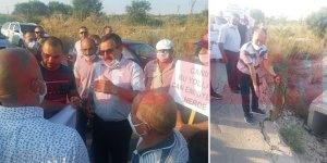 Taşkentliler 'yamalı yol' için eylem yaptı