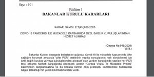 PCR testleri için hizmet alımı