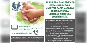Kemal Saraçoğlu Vakfı'ndan bağış çağrısı