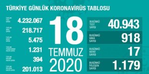 Türkiye'de Coronavirüs: 17 kişi hayatını kaybetti, 918 yeni tanı kondu