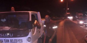 Yol temizlendi, yeniden trafiğe açıldı...