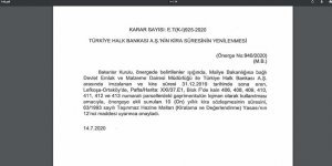 Türkiye Halk Bankası'nın kira süresi yenilendi