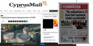Yenidüzen'in manşeti Cyprus Mail'e haber oldu
