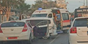 Lefkoşa’da korkutan kaza