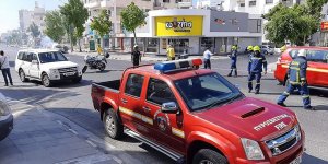 Limasol’da fosfin yüklü araç alev aldı