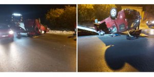 Takla attı, olay yerinden kaçtı