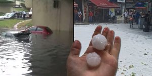 İstanbul'u sağanak ve dolu vurdu