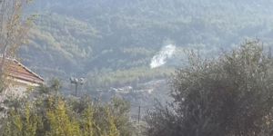 Laptada ilaçlama helikopteri düştü