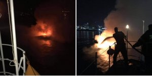 Tekne patladı, yandı, battı…