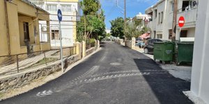 Girne’de asfaltlama çalışması yapıldı