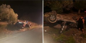 Direksiyon hakimiyetini kaybetti, takla attı