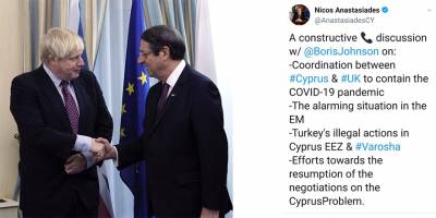 Anastasiadis-Johnson: Kıbrıs için aktif rol