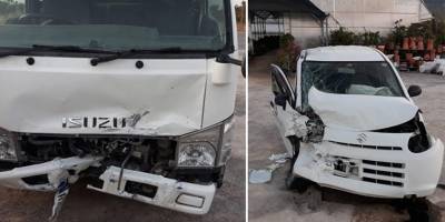 Araçta sıkışan sürücüyü itfaiye kurtardı