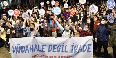 İnönü Meydanı'nda "Biat Değil Özgürlük" sloganları atıldı