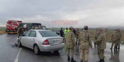 Askeri araçla, sivil araç çarpıştı: 7 yaralı