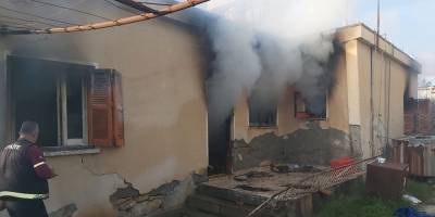 Alayköy’de Firdevs Baflı evinde çıkan yangında yaralandı