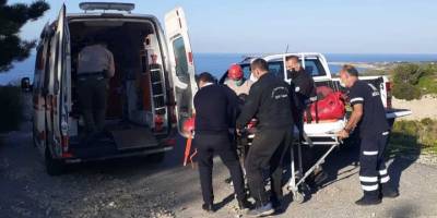 Dağlık alanda düştü, Sivil Savunma kurtarabildi