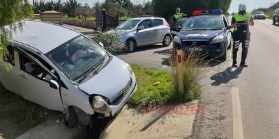 Sürücü yaralandı