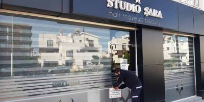 Girne'de kuaför salonu mühürlendi