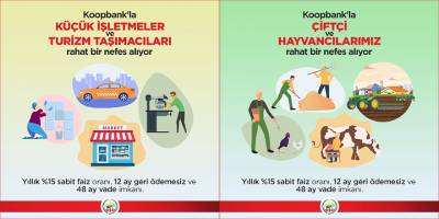 Koopbank’tan düşük faizli  destek kredisi